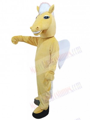 White Wings Pegasus Horse Mascot Costume For Adults Mascot Heads