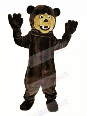 Dark Brown Grizzly Bear Mascot Costume Animal