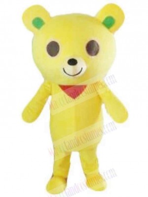 Cartoon Yellow Bear Mascot Costume Animal