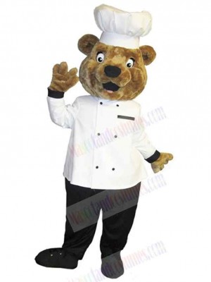 Restaurant Chef Bear Mascot Costume Animal