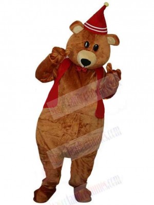 Christmas Brown Bear Mascot Costume Animal