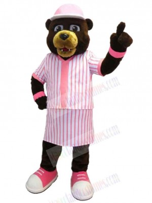 Bear with Pink Shoes Mascot Costume Animal