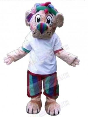 Colored Hair Bear Mascot Costume Animal