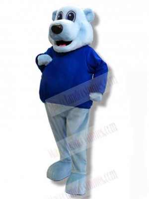 Lovable Blue Bear Mascot Costume Animal