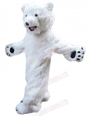 Furry Polar Bear Mascot Costume Animal