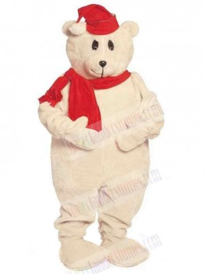 Warm Christmas Beige Bear Mascot Costume Animal