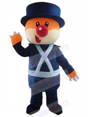 Bear in Blue Uniform Mascot Costume Animal