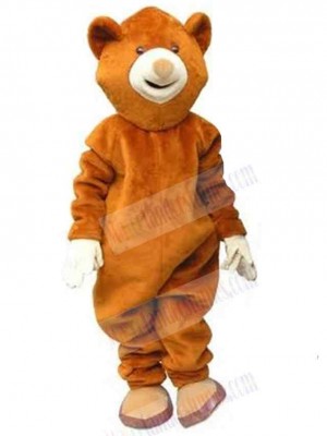 Smart Brown Bear Mascot Costume Animal