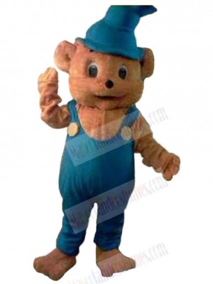 Little Bear with Overalls Mascot Costume Animal