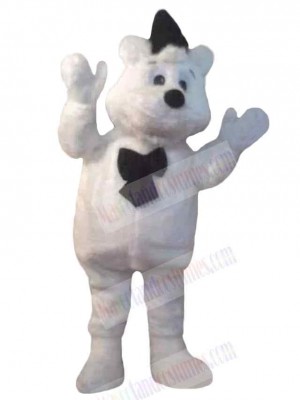 Bear with Black Bow Knot Mascot Costume Animal