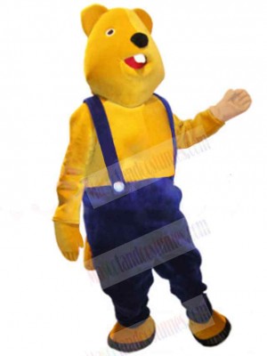 Adult Yellow Bear Mascot Costume Animal
