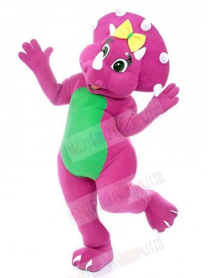 Purple Girl Dinosaur Mascot Costume Animal