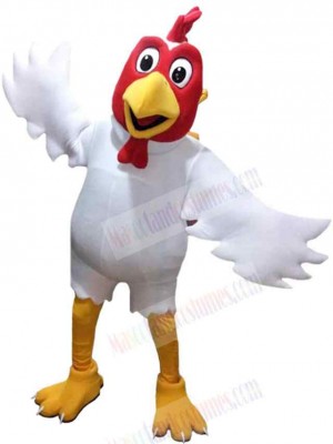 White Rooster Mascot Costume Animal