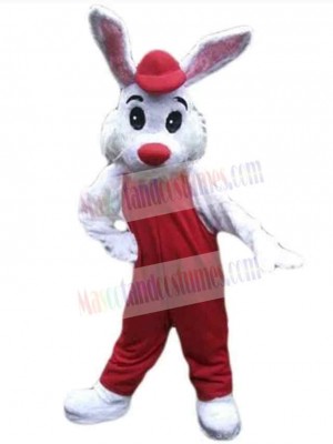 Bunny in Red Clothes Mascot Costume Animal