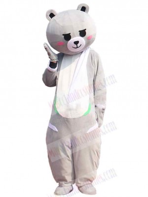 Bashful Grey Bear Mascot Costume For Adults Mascot Heads