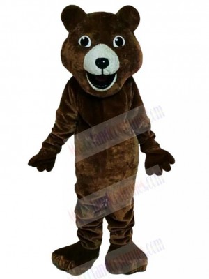 Happy Brown Bear Mascot Costume For Adults Mascot Heads