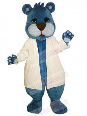 Doctor Blue Bear Mascot Costume For Adults Mascot Heads