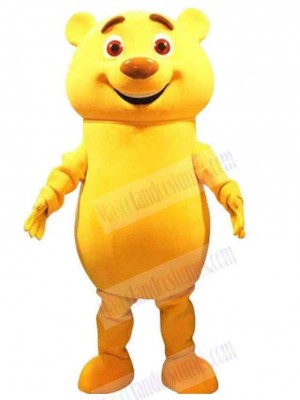 Happy Yellow Bear Mascot Costume For Adults Mascot Heads