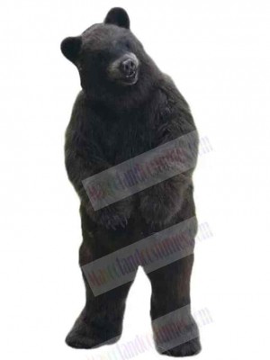 Fierce Black Bear Mascot Costume For Adults Mascot Heads