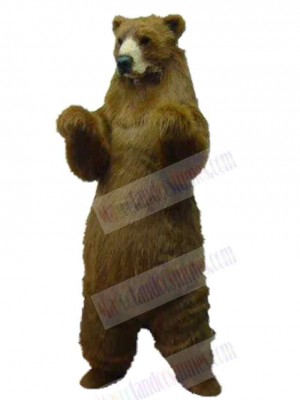 Strong Grizzly Bear Mascot Costume For Adults Mascot Heads