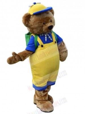 Cartoon School Bear Mascot Costume For Adults Mascot Heads