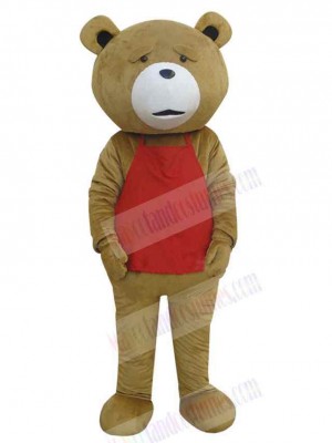 Red Vest Teddy Bear Mascot Costume For Adults Mascot Heads