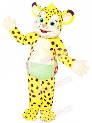 Baby Yellow Cheetah Mascot Costume For Adults Mascot Heads