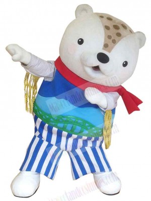 Lively White Bear Mascot Costume Animal