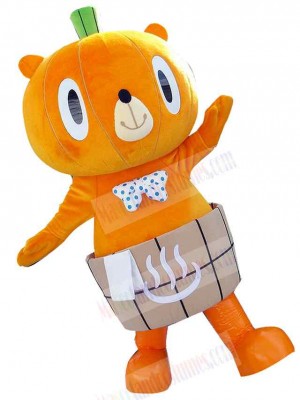 Orange Pumpkin Bear Mascot Costume Animal