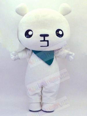 Adorable White Bear Mascot Costume Animal