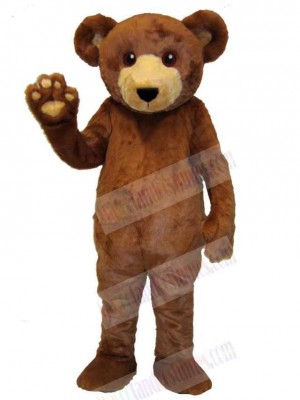 Brown Hairy Bear Mascot Costume Animal