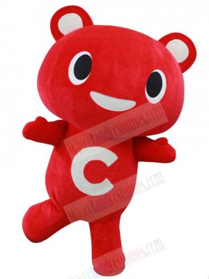 Lovely Red Bear Mascot Costume Animal