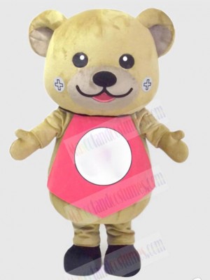 Bear in Pink Clothes Mascot Costume Animal