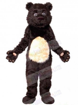 Furry Black Bear Mascot Costume Animal