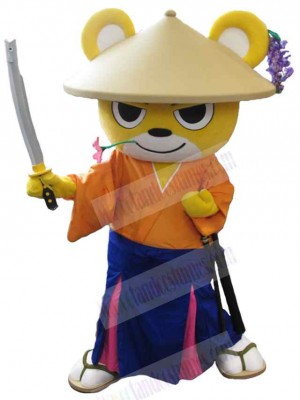 Samurai Bear Mascot Costume Animal