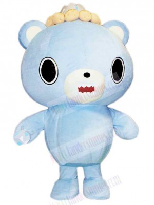 Light Blue Bear Mascot Costume Animal