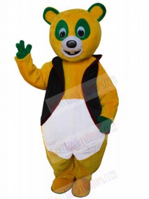 Yellow Panda Adult Mascot Costume Animal