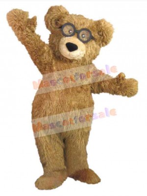 Teddy Bear with Glasses Mascot Costume Animal