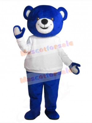 Blue Bear Mascot Costume Animal