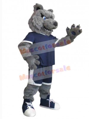 Fierce Gray Bear Mascot Costume Animal