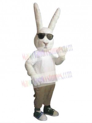 Bunny with Sunglasses Mascot Costume Animal