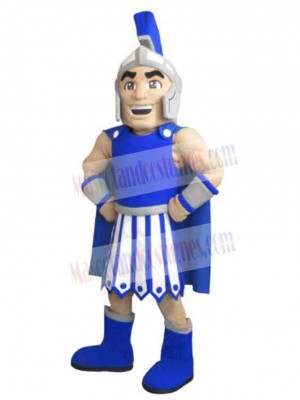 Blue Spartan Mascot Costume People