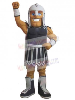 Gray Spartan Mascot Costume People