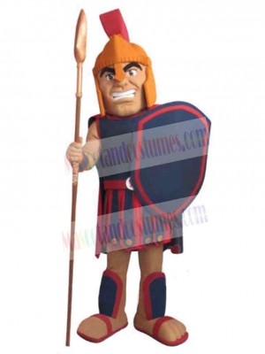 Angry Spartan Trojan Mascot Costume People