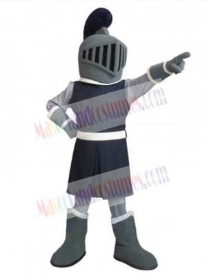 Gray Knight Mascot Costume People