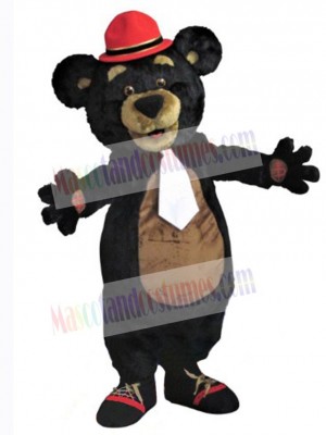 Bear in Red Hat Mascot Costume Animal