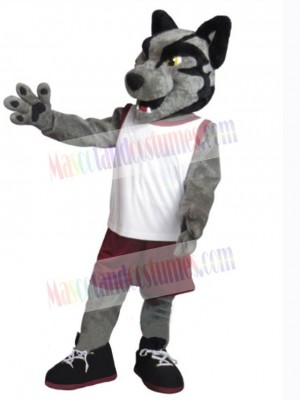 Gray Dog Mascot Costume Animal