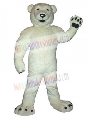 Strong White Bear Mascot Costume Animal
