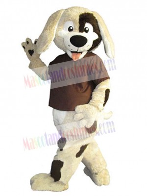 Dog in Brown T-shirt Mascot Costume Animal