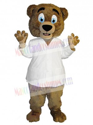 Bear with Blue Eyes Mascot Costume Animal